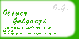 oliver galgoczi business card
